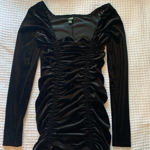 Black bodycon mini dress